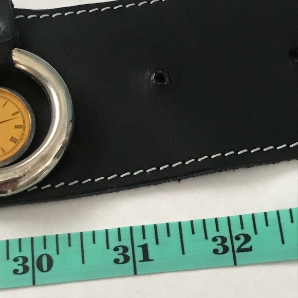 CLOCK Belt IL CINTURAIO Watch Wide Italian Leather - Picture 14 of 15